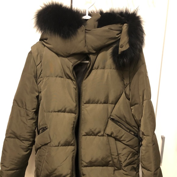 Derek Lam 10 Crosby Fox fur trim coat - Picture 3 of 9